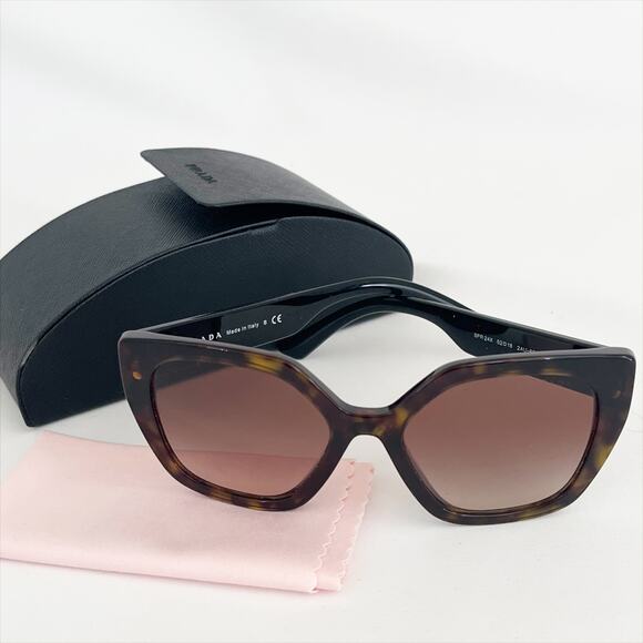 Prada PR 24XS Sunglasses Oversize Cat Eye Havana Tortoise Frame - Picture 12 of 12